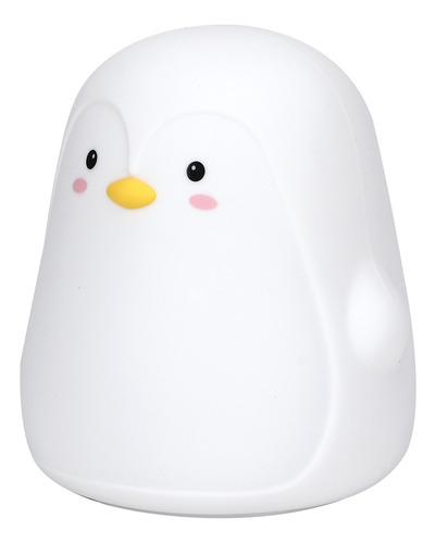 Luz Nocturna Led De Silicona Colorida Con Forma De Pingüino