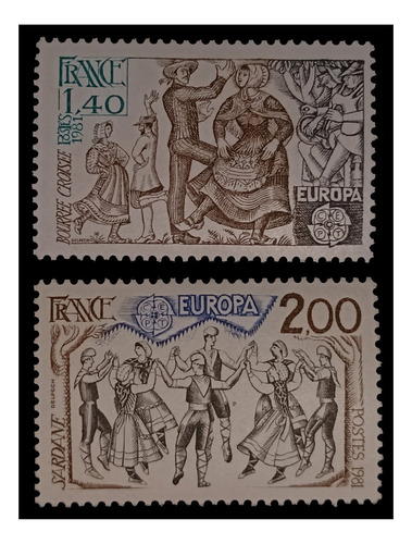Francia Tema Europa 1981 Folklore Nv. C/g Yv. 2138/39