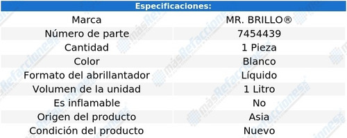 Abrillantador Llantas 1 Litro Mr. Brillo