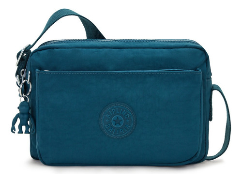 Bolsa Crossbody Kipling Ki70765hc Diseño Liso De Nailon  Cosmic Emerald