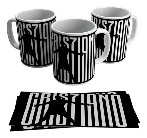 Caneca Cristiano Ronaldo Logo Cr7 Juventus Craque Futebol