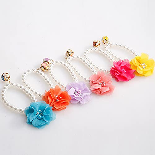 Collar De Perlas Rayminsino Para Mascotas, Cuello Elástico C