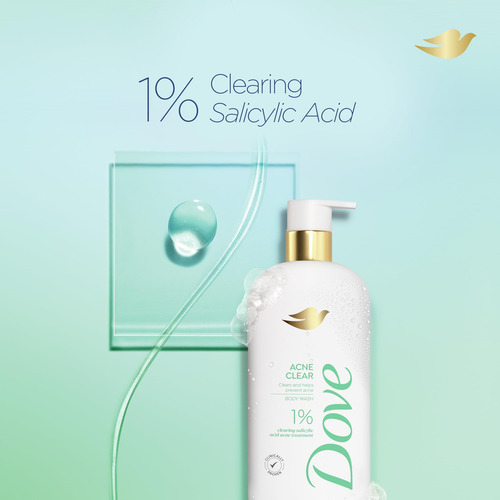 Sabonete Líquido Dove Acne Clear Com 1% De Ácido Salicílico