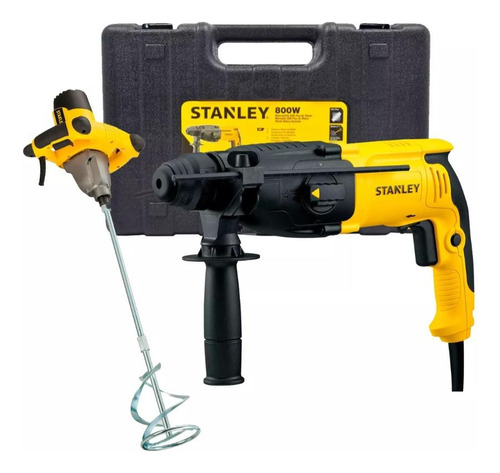 Kit Stanley Shr263k-sdr1400 Rotomartillo 800w+mezclador 1400