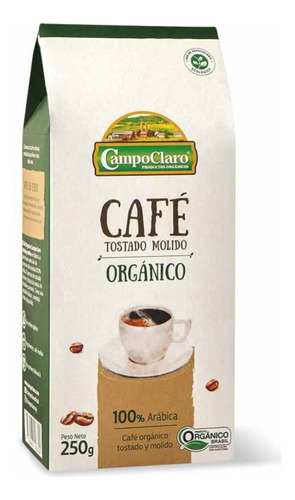 Café Orgánico Tostado Molido Campo Claro 250g - Graviola