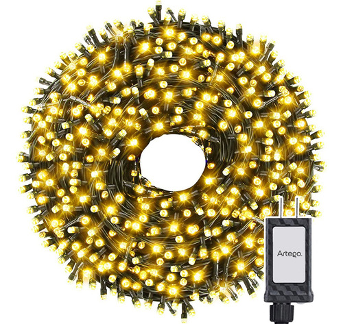 Serie Luces Árbol Navidad 200 Led Fachada Halloween Decor Luces Luz Cálida - Cable Verde