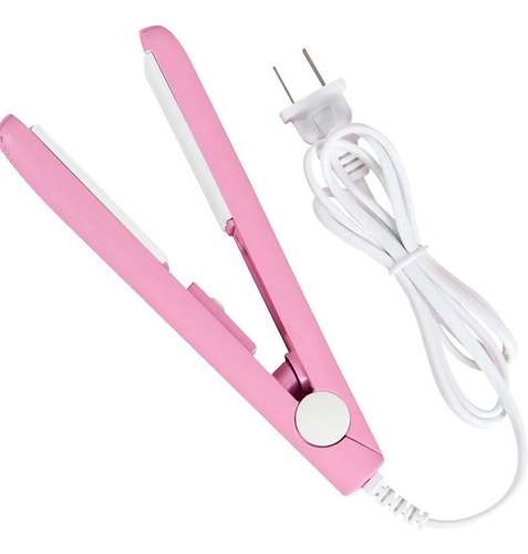 Mini Chapinha Prancha De Bolsa Portátil Cabelo Bivolt Rosa