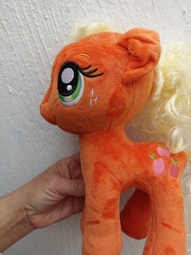 Pony. Bonito Peluche Con Cabello Largo, Apple Jack 22cm