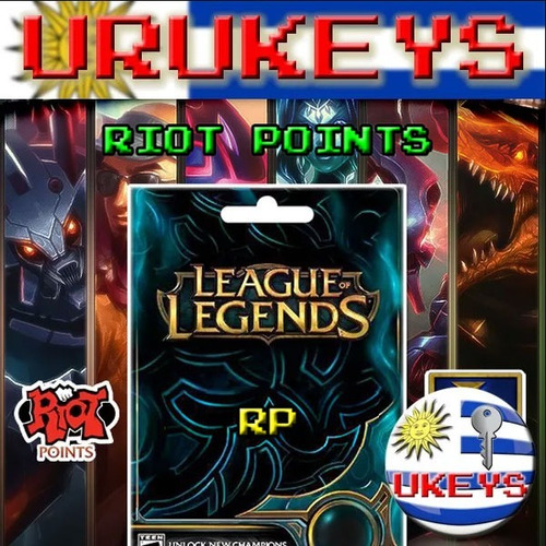 Oferta - League Of Legends 1580 Riot Points Lol Rp - Urukeys