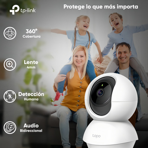 Cámara Tp-link Tapo-c200 2mp Wi-fi Con Memoria 64gb Incluida Blanco