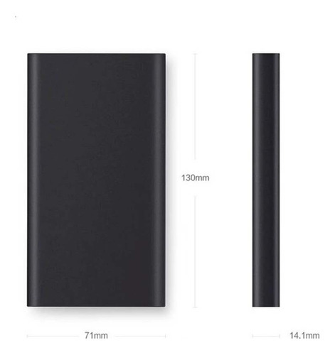Bateria Externa 10000 Mah Mi Power Bank 2s Color Negro