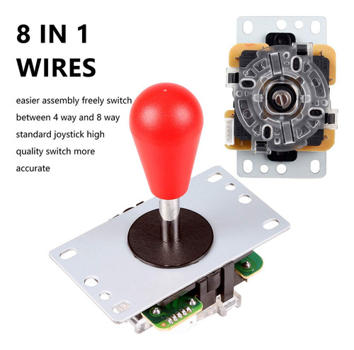 Arcade Joystick Buttons Kit Fosiya Led Ellipse Oval Style