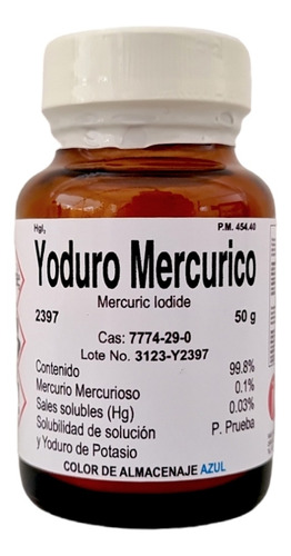 Yoduro Mercurico 50 G, Marca Fagalab