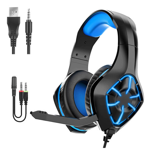 Audífonos Para Juegos Headworn Dual De 3,5 Mm+usb Alimentado