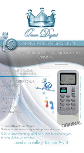 Control Remoto Aire Acondicionado Para James Siam Bgh York