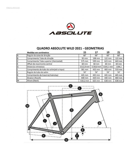 Quadro Bike Aro 29 Mtb Absolute Wild Alumínio Cabo Interno