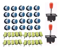 Comprar Kit 2 Palanca Joystick+ 20 Botones+ 20 Micros Arcade