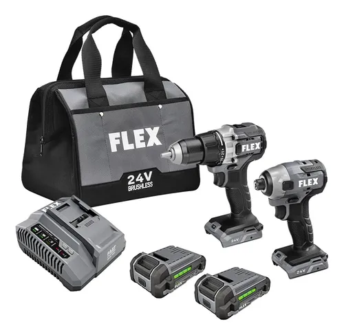 Kit Combinado Flex Fxm201-2a De 24 V, Taladro Inalámbrico Si