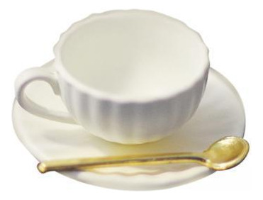 2 Tazas De Café A Escala 1/6, Adorno Amarillo 1:6 Amarillo