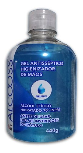 Imagem 1 de 5 de Alcool Em Gel 70% Higienizador De Mãos 440g Envio Imediato