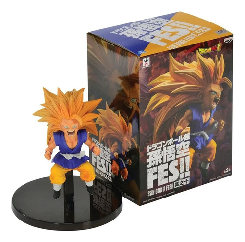 Boneco Dragon Ball - Goku Super Saiyan 3 - 10cm Banpresto