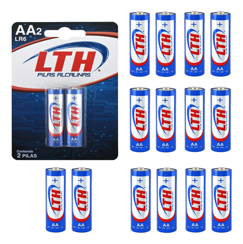 16 Pilas Aa Alcalinas 1.5v Max Duracion Lth
