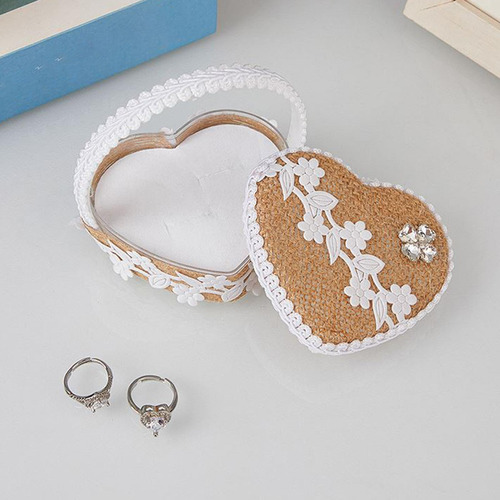 Caja Para Guardar Anillos De Boda Con Soporte Para Anillos