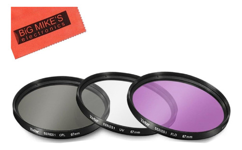 Kit De Filtros 3 Piezas Bme 49mm Uv-cpl-fld