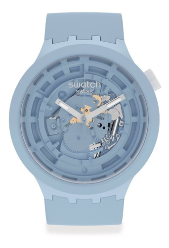 Reloj Swatch Bioceramic C-blue Mujer Hombre Color de la malla Celeste Color del bisel Celeste Color del fondo Celeste