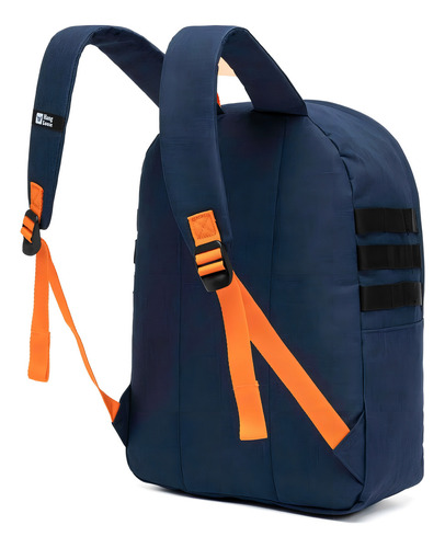 Mochila Casual Hang Loose Executiva Reforçada Cor Laranja Desenho Do Tecido Liso