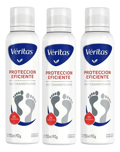 Veritas Antibacterial Para Pies - Pack X 3 Unidades 