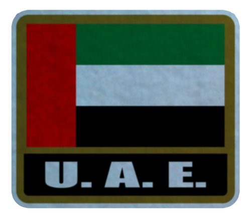 Parche Felpa Para Coser 12cm Set X4 Bandera Emiratos Arabes Emiratos Arabes Unidos-02 Emiratos Arabes Unidos-02