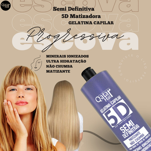 Ativo Escova Progressiva 5d Matizadora Qatar Hair 1x1000ml