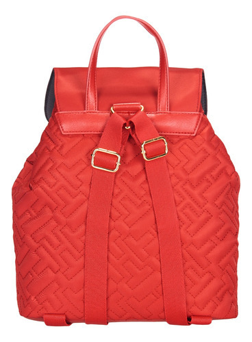 Mochila Tommy Hilfiger Para Mujer 69j8007 Color Rojo Diseño De La Tela Liso