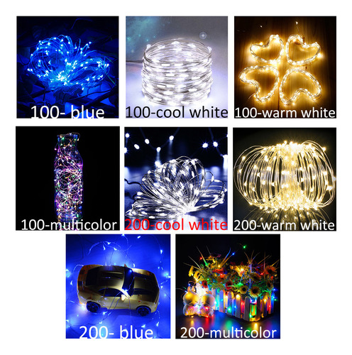Cadena De Lámparas, Hadas, Iluminación De Jardín, Fiesta, Mu