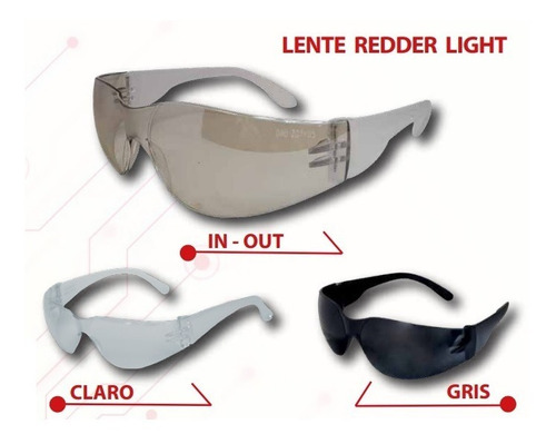 Lente Seguridad Redder Light Ansi Z 87.1-2015 Pack 24 Und