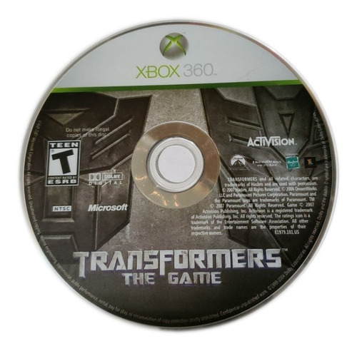 Transformers The Game Xbox 360 Usado Blakhelmet C