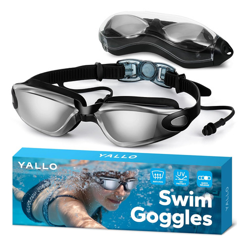 Yallo Swim Goggles, Leak-proof Swimming Goggles, Unisex Full
