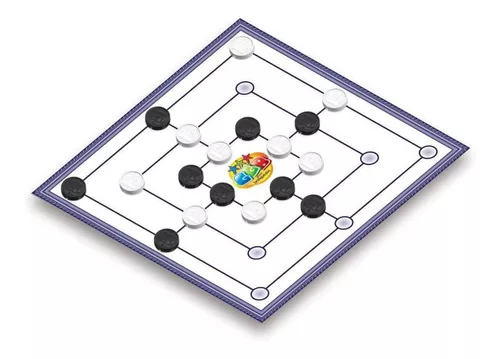 Jogo Dama E Trilha 2 Em 1 Tabuleiro Básico De Madeira 21x21