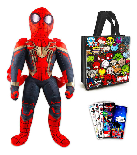 Marvel Spiderman - Juego De Bolsa De Peluche De Muñeca Y Ven