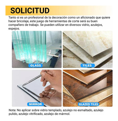 ~ ~ Cortador Manual Portátil De Azulejos De Vidrio Cerámico