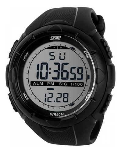 Reloj Skmei Digital 1025 Negro Cronometro Alarma Fecha
