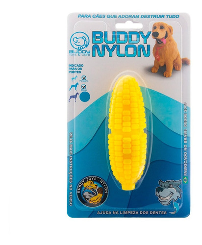 Brinquedo Pet Mordedor Resistente Nylon Milho Buddy Toys
