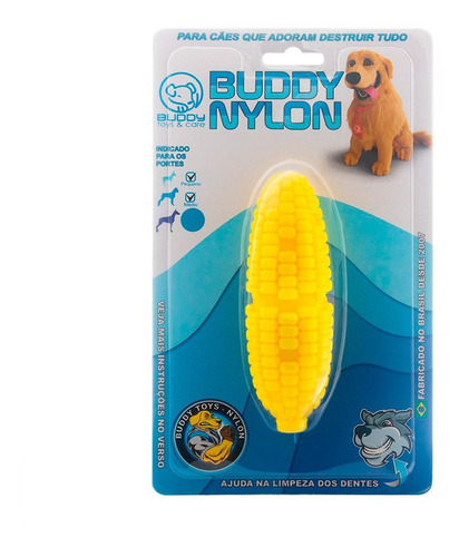 Brinquedo Pet Mordedor Resistente Nylon Milho Buddy Toys