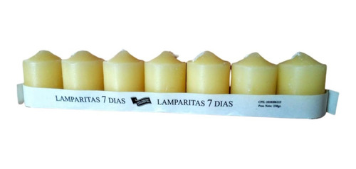 Velas Semanarios, Paquete De 7 Velas C/u, 4.5 Cms X 3.5cms