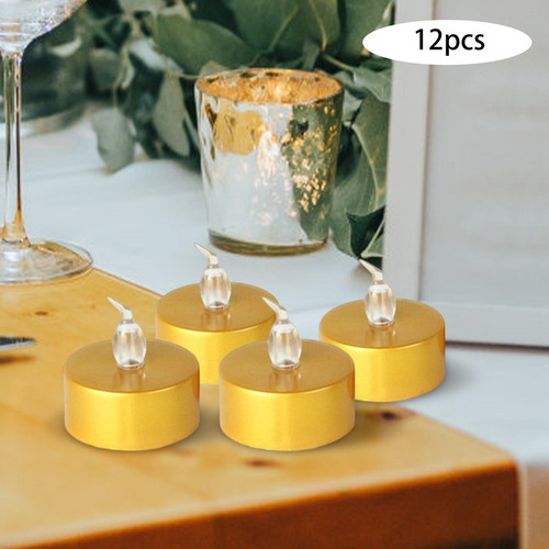 Nuevo 12 Velas Pequeñas Led For Velas De Flash Amarillo