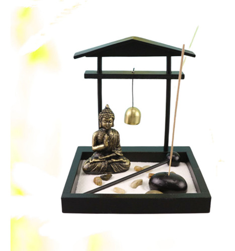 Q Escritorio Rústico Con Estatua De Buda Zen Para Jardín