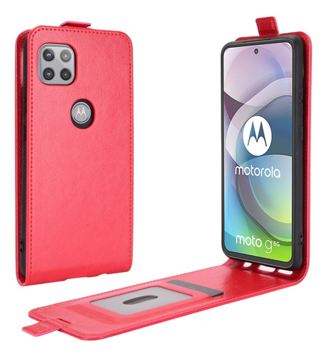 Carcasa De Tpu Con Tapa Vertical Para Motorola Moto G 5g R64