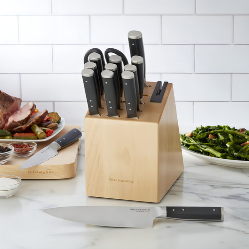 Conjunto de facas de cozinha forjadas com apontador