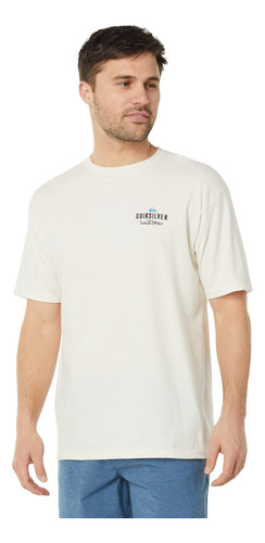 Quiksilver Camiseta Qs Longfinned Para Hombre, Blanco Antigu